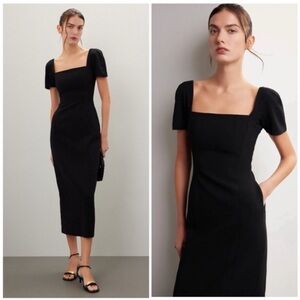 A.L.C. Elegant Black Midi Dress